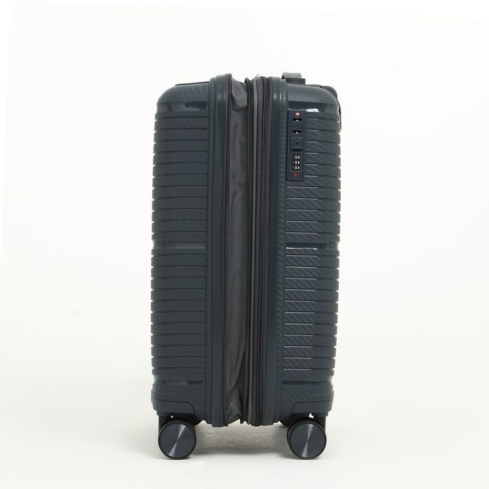 Чемодан малый 47 л (S) Bagvoyage, отдел на молнии, с расширением, кодовый замок, 4 колеса, цвет серый Чемодан малый 47 л (S) Bagvoyage, отдел на молнии, с расширением, кодовый замок, 4 колеса, цвет серый