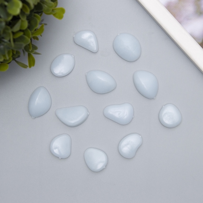 Декор для творчества пластик светится в темноте  Декор для творчества пластик светится в темноте "Белые камешки" набор 12 шт