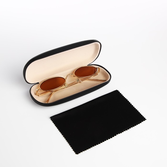 Футляр для очков на хлопушке, длина 16 см, цвет чёрный Футляр для очков на хлопушке, длина 16 см, цвет чёрный