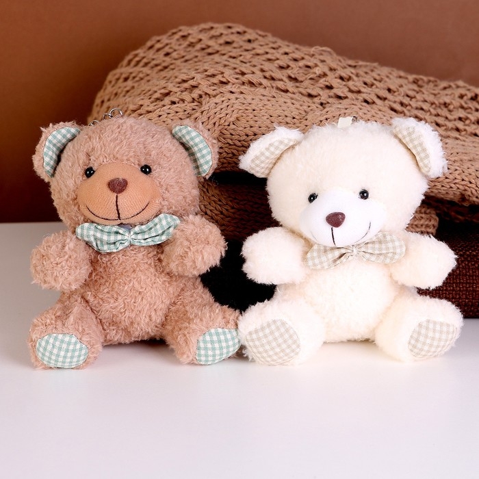 Мягкая игрушка «Мишка» на брелоке, 12 см, цвет МИКС Мягкая игрушка «Мишка» на брелоке, 12 см, цвет МИКС