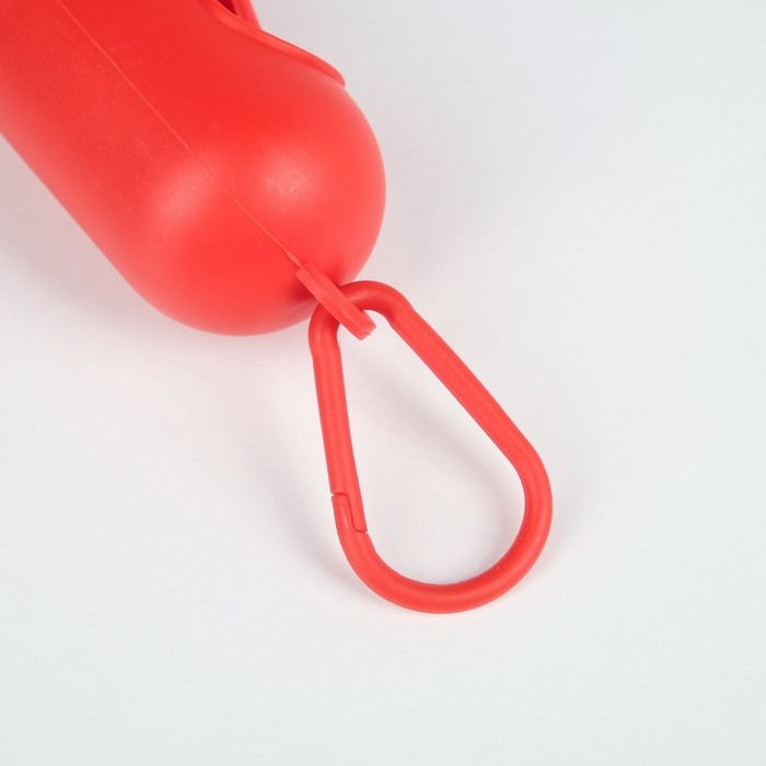 Контейнер с пакетами для уборки за собаками (рулон 15 пакетов 29х21 см), красный Контейнер с пакетами для уборки за собаками (рулон 15 пакетов 29х21 см), красный