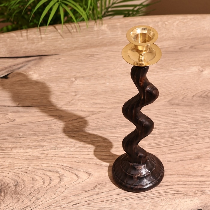 Подсвечник  Подсвечник "Лиана" 27,5 см, дерево шишам