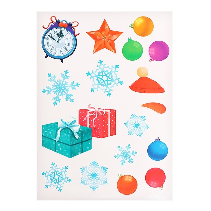 Развивающий игровой набор «Новый год в лесу», наклейки светятся в темноте Развивающий игровой набор «Новый год в лесу», наклейки светятся в темноте