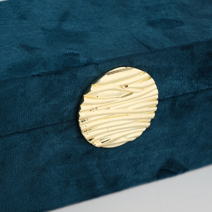 Шкатулка текстиль Шкатулка текстиль "Море" бирюзовая 10х20х9 см