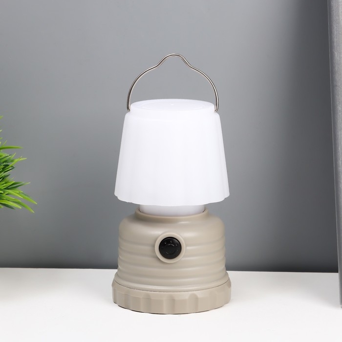 Ночник Ночник "Мини" LED 3Вт от батареек 3хААА серо-белый 6,5х6,5х11,5 см RISALUX