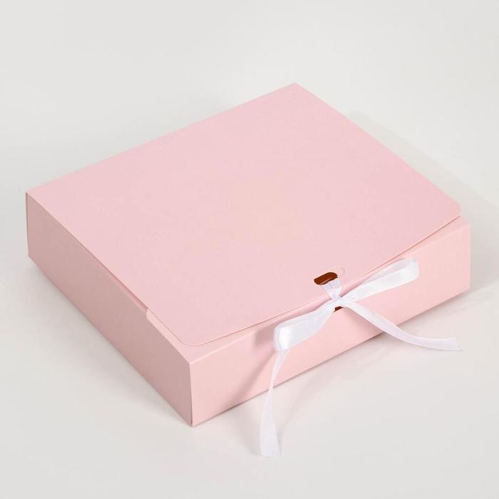 Коробка подарочная складная, упаковка, «Розовая», 31 х 24.5 х 8 см, БЕЗ ЛЕНТЫ Коробка подарочная складная, упаковка, «Розовая», 31 х 24.5 х 8 см, БЕЗ ЛЕНТЫ