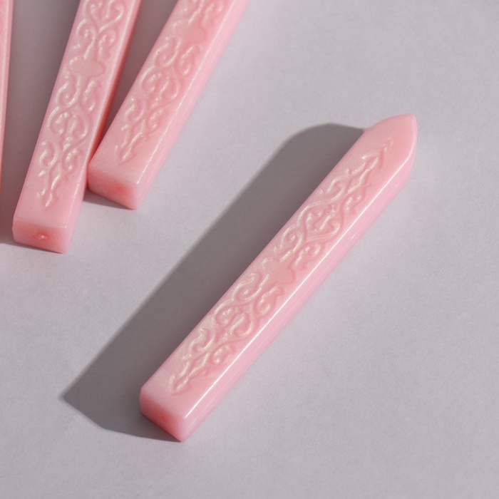 Сургуч для печати стержень Сургуч для печати стержень "Розовый жемчуг" перламутр 1,1х1,1х9 см