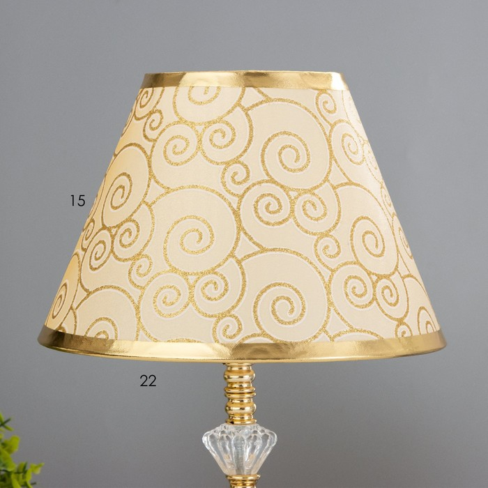 Лампа настольная Лампа настольная "Арабис" E27 40W низ с подсветкой 22,5х22,5х33,5 см RISALUX