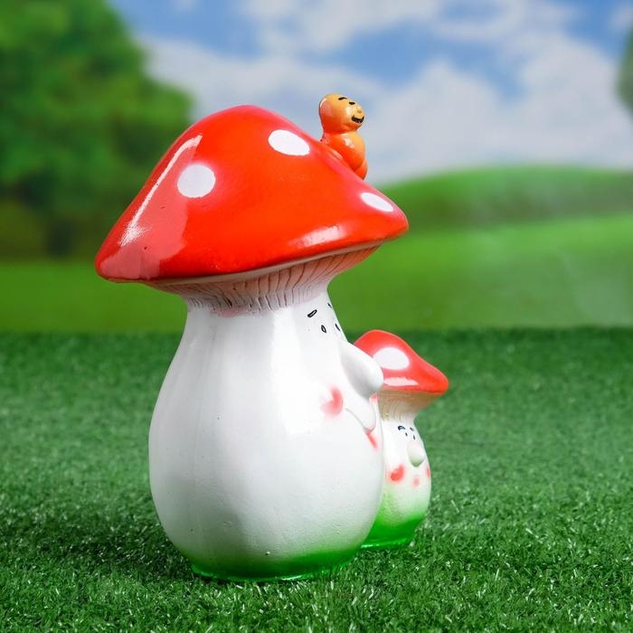 Садовая фигура  Садовая фигура "Два мухомора" 19х16х13см