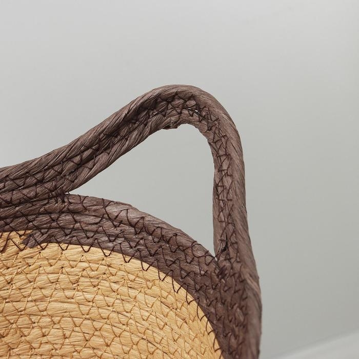 Корзина для хранения плетёная ручной работы Доляна &laquo;Гарден&raquo;, с ручками, 32&times;24&times;17 см, цвет коричневый