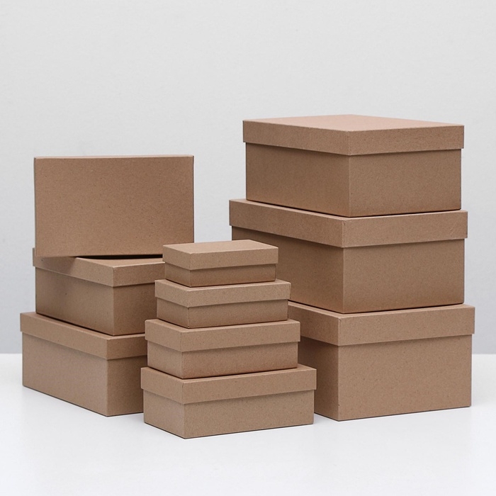 Набор коробок 10 в 1 Набор коробок 10 в 1 "Крафт однотонный", 32,5 х 20 х 12,5 -12 х 7 х 4 см