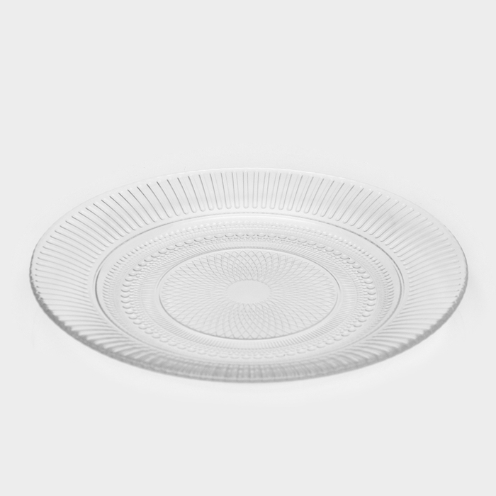 Тарелка десертная стеклянная «Луиз», d=19 см Тарелка десертная стеклянная «Луиз», d=19 см