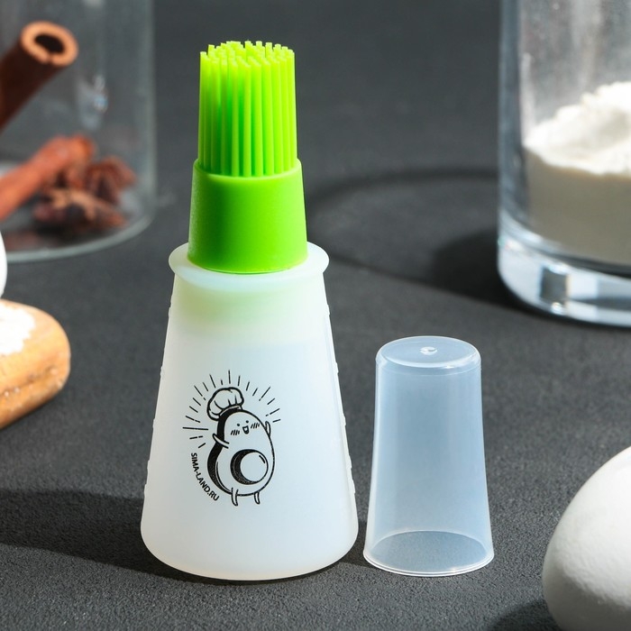 Кисть для масла «Авокадо», 11.8х5.2 см, силикон, цвет зеленый Кисть для масла «Авокадо», 11.8х5.2 см, силикон, цвет зеленый