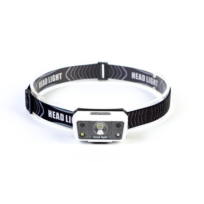 Фонарь налобный аккумуляторный, 180 лм, 1200 мАч, XPG, 2835, 5 режимов, датчик движения Фонарь налобный аккумуляторный, 180 лм, 1200 мАч, XPG, 2835, 5 режимов, датчик движения