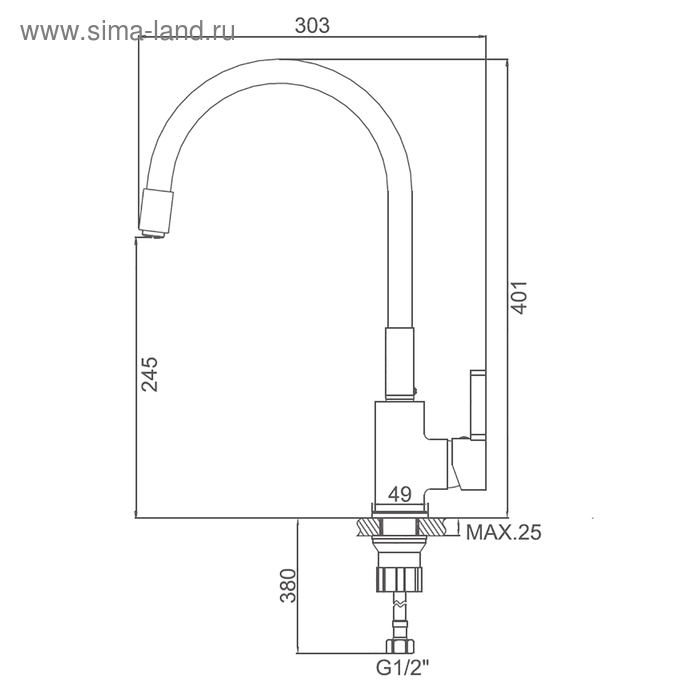 Cмеситель для кухни Accoona A9890K, однорычажный, силиконовый излив, зеленый/хром Cмеситель для кухни Accoona A9890K, однорычажный, силиконовый излив, зеленый/хром