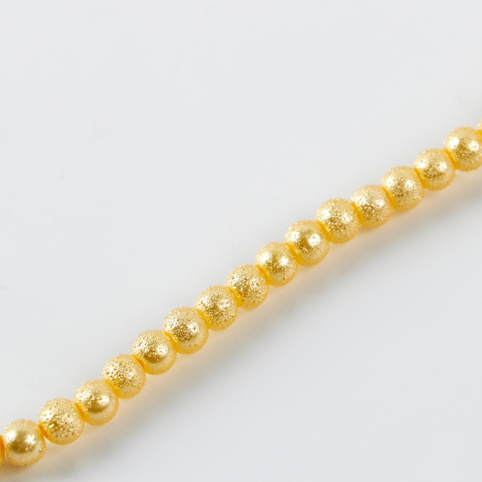 Бусины из стекла, набор 140 шт., размер 1 шт. — 6 мм, цвет жёлтый