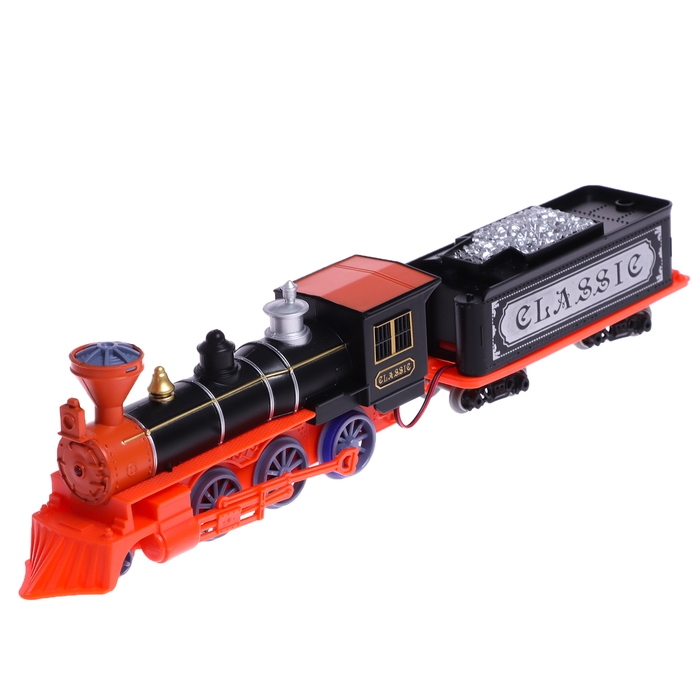 Железная дорога «Паровоз», со светозвуковыми эффектами, протяжённость пути 3,25 м, МИКС Железная дорога «Паровоз», со светозвуковыми эффектами, протяжённость пути 3,25 м, МИКС