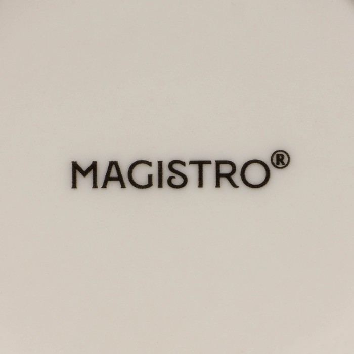 Набор керамический кофейный Magistro Whitewarm, 4 предмета: чашка 250 мл, блюдце d=15,5 см