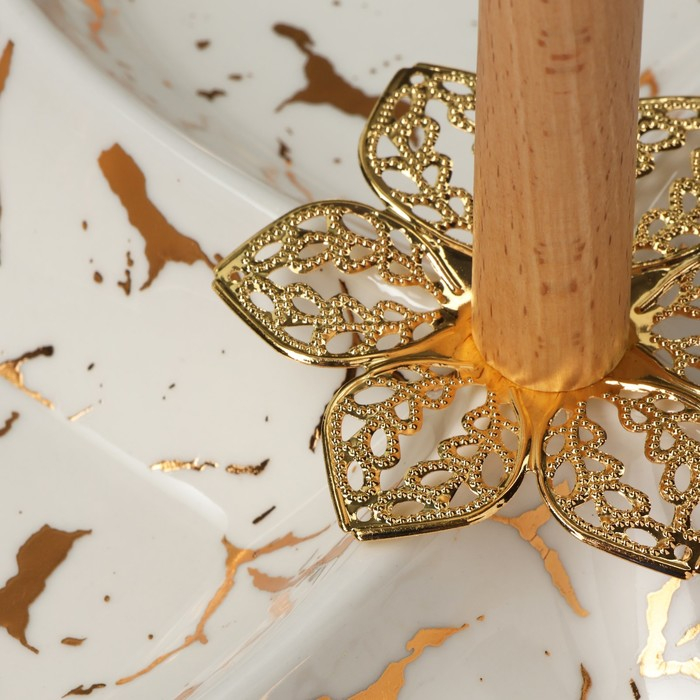 Менажница 4 ячейки «Марбл», 20×3,2 см, цвет белый Менажница 4 ячейки «Марбл», 20×3,2 см, цвет белый