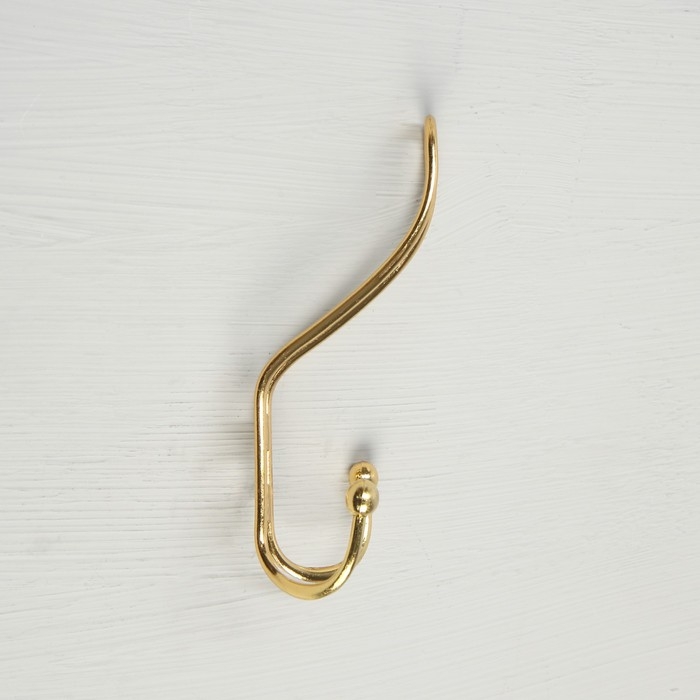 Крючок мебельный ТУНДРА TKT002, трехрожковый, золото Крючок мебельный ТУНДРА TKT002, трехрожковый, золото