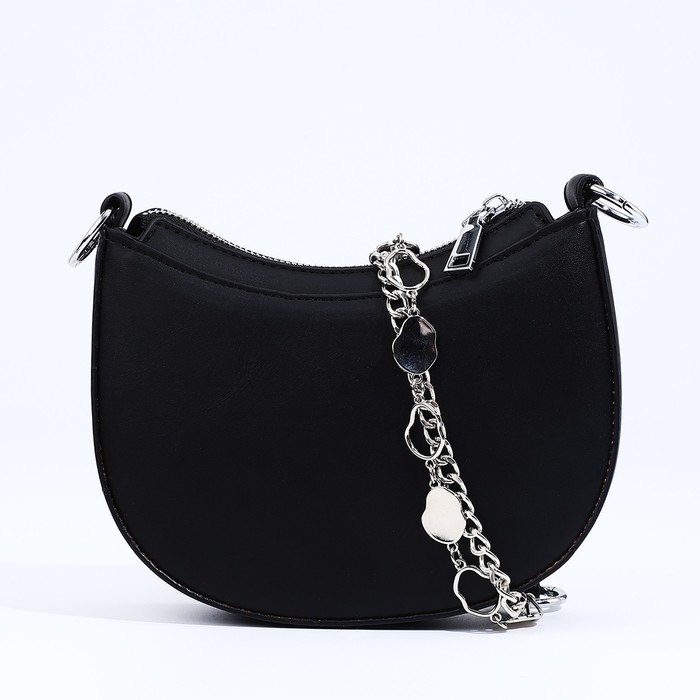 Сумка-багет на молнии, цвет чёрный Сумка-багет на молнии, цвет чёрный