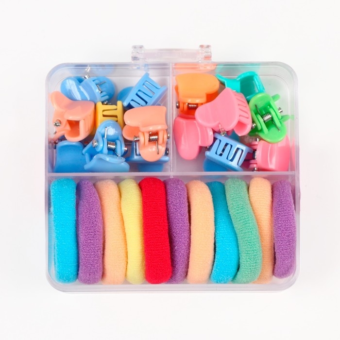 Набор подарочный, резинка для волос 10 шт, заколка крабик 12 шт, Коты аристократы Набор подарочный, резинка для волос 10 шт, заколка крабик 12 шт, Коты аристократы