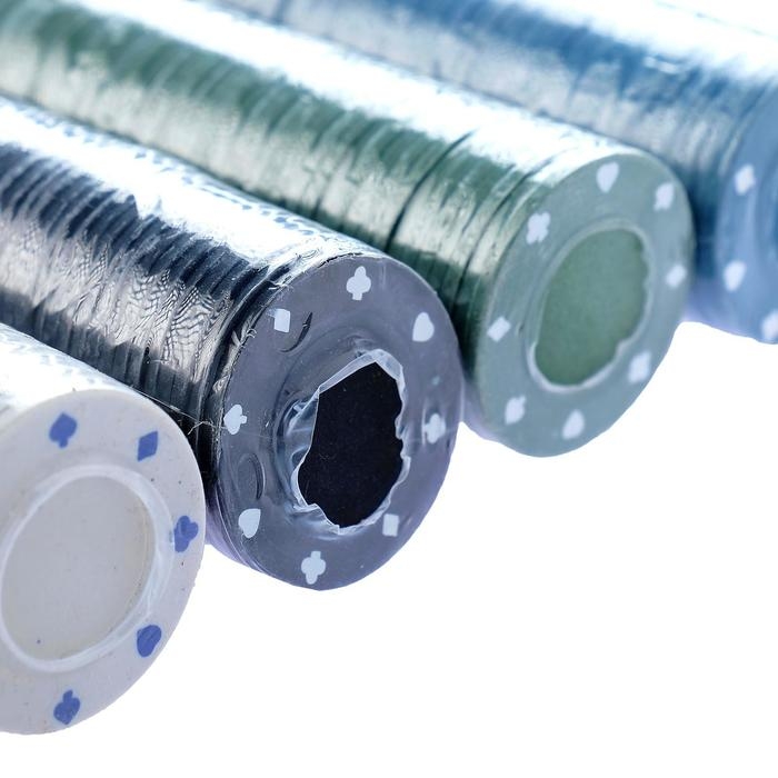 Фишки для покера, набор 50 штук, без номинала, микс Фишки для покера, набор 50 штук, без номинала, микс