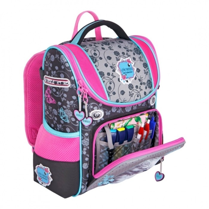 Ранец школьный Стандарт, раскаладной, 35 х 22 х 12 см, Across 191, наполнение: мешок, серый/фиолетовый ACR22-191-7 Ранец школьный Стандарт, раскаладной, 35 х 22 х 12 см, Across 191, наполнение: мешок, серый/фиолетовый ACR22-191-7