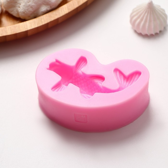 Молд Доляна «Рыбка», силикон, 7,2×4,7×2,3 см, цвет розовый Молд Доляна «Рыбка», силикон, 7,2×4,7×2,3 см, цвет розовый