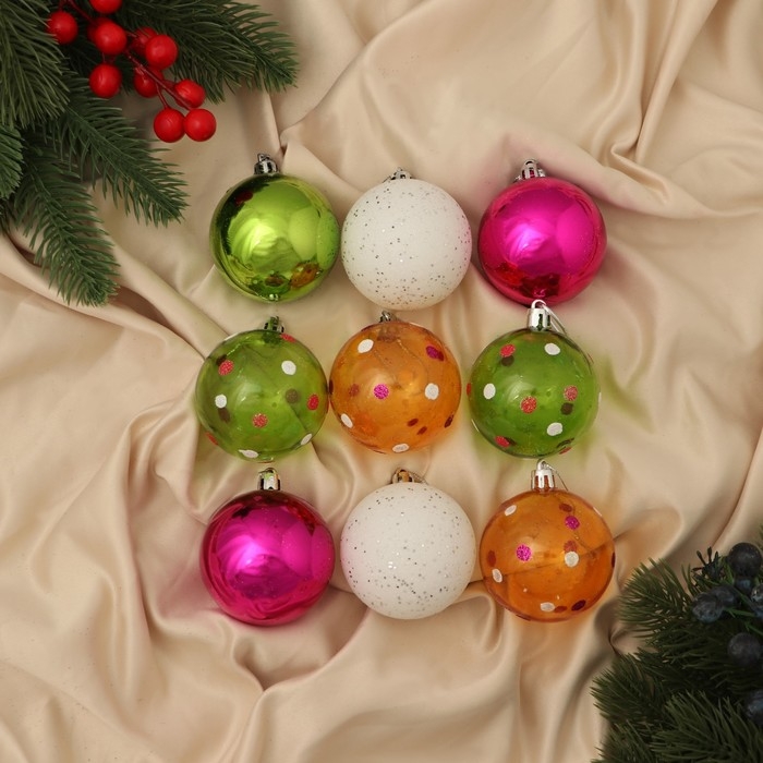 Набор шаров пластик d-5,5 см, 9 шт Набор шаров пластик d-5,5 см, 9 шт "Вечеринка" микс