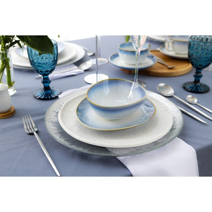 Тарелка - блюдо подстановочное Magistro «Бурлеск», d=33 см, цвет серебряный