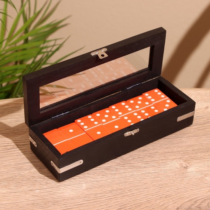 Игра настольная  Игра настольная "Домино" в шкатулке 20х7х4 см, дерево шишам