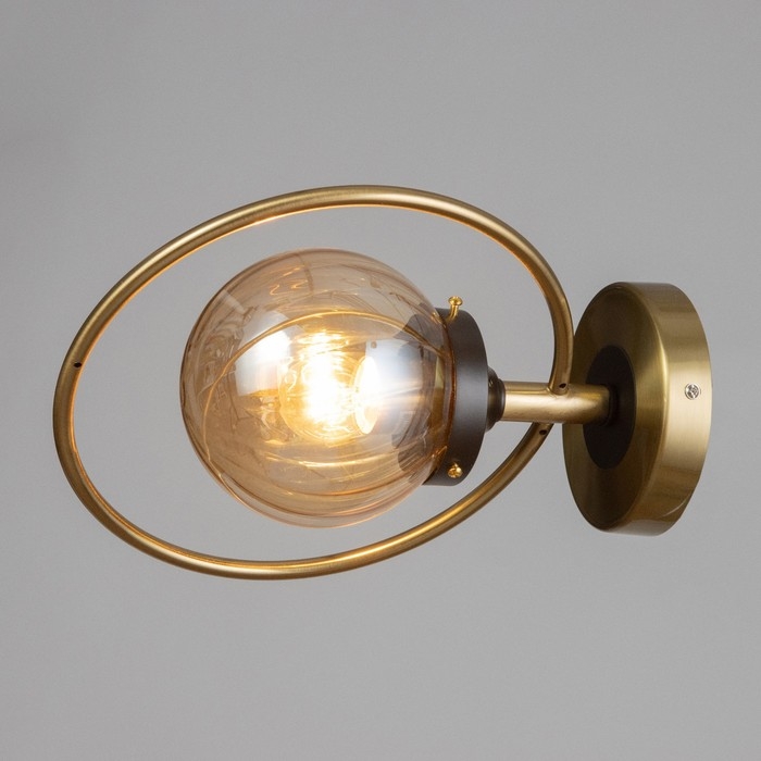 Бра Бра "Салли" 1х60Вт Е27 Медный, чёрный 26х13х33см