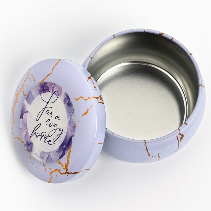 Банка для изготовления свечей с наклейкой &laquo;Уютный дом&raquo;, 6,5 х 3,8 см.