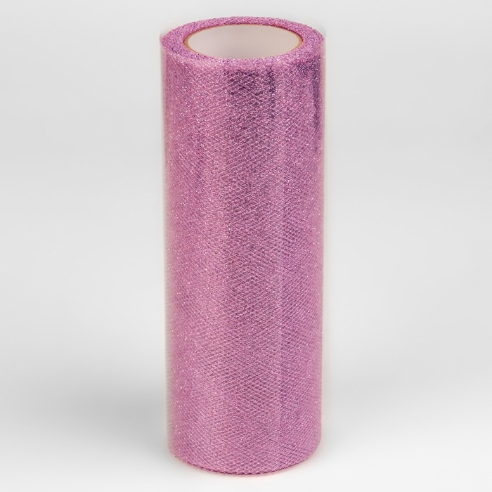 Фатин с глиттером, 15 см, 11 ± 1 г/кв.м, 9 ± 0,5 м, цвет сиреневый №15 Фатин с глиттером, 15 см, 11 ± 1 г/кв.м, 9 ± 0,5 м, цвет сиреневый №15