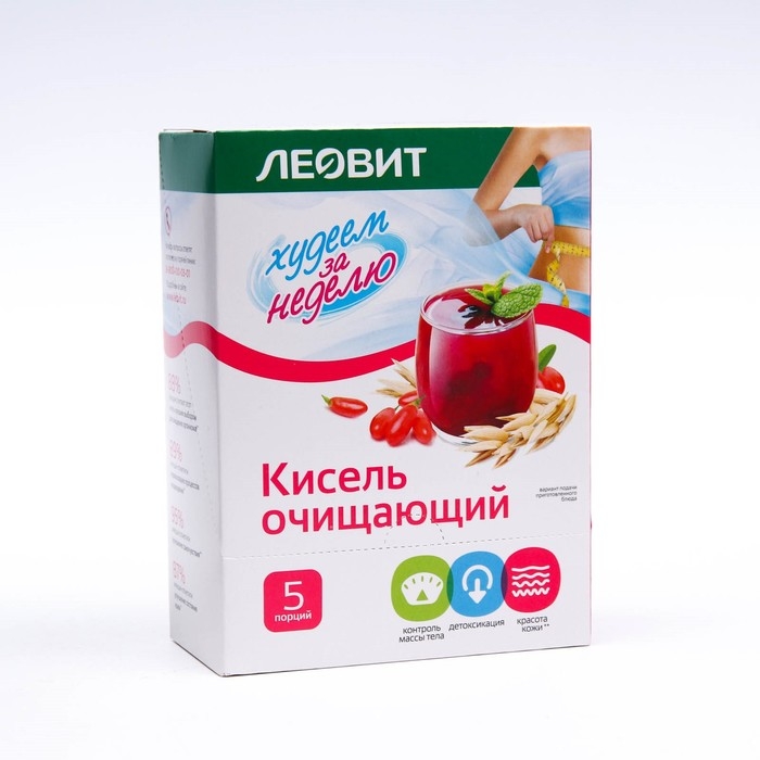 Леовит  Леовит "Кисель очищающий", 5 пакетов по 20 г