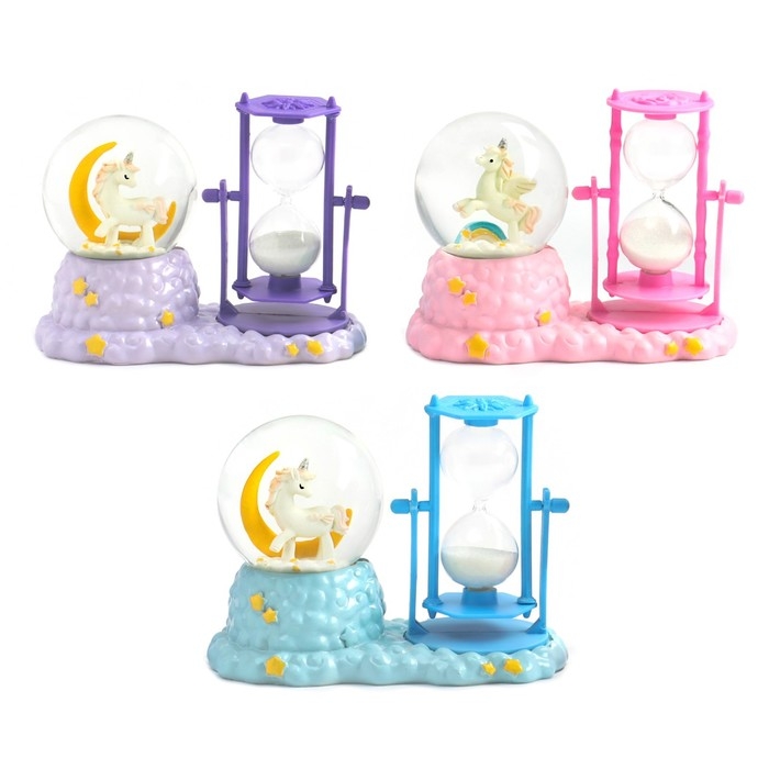 Песочные часы "Единорог", сувенирные, с подсветкой, 17 х 8.6 х 13 см , микс