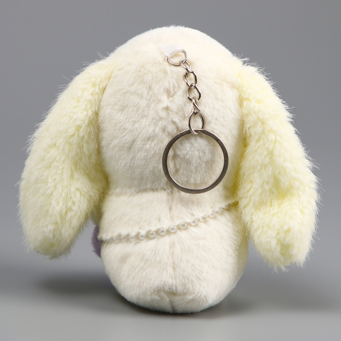 Мягкая игрушка «Зайка», на брелоке, 11 см, цвет белый Мягкая игрушка «Зайка», на брелоке, 11 см, цвет белый