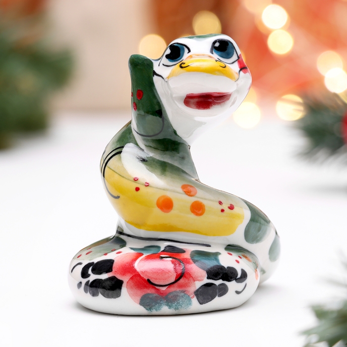 Сувенир Сувенир "Удав", гжель, цвет, 8 см