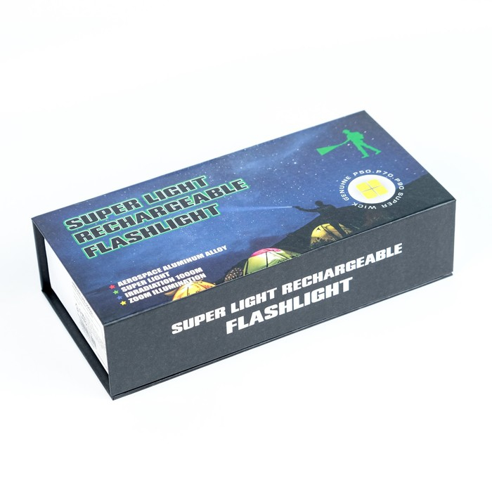 Фонарь ручной аккумуляторный, 12 Вт, 340 лм, P50, 5 режимов, 17 х 4 см Фонарь ручной аккумуляторный, 12 Вт, 340 лм, P50, 5 режимов, 17 х 4 см