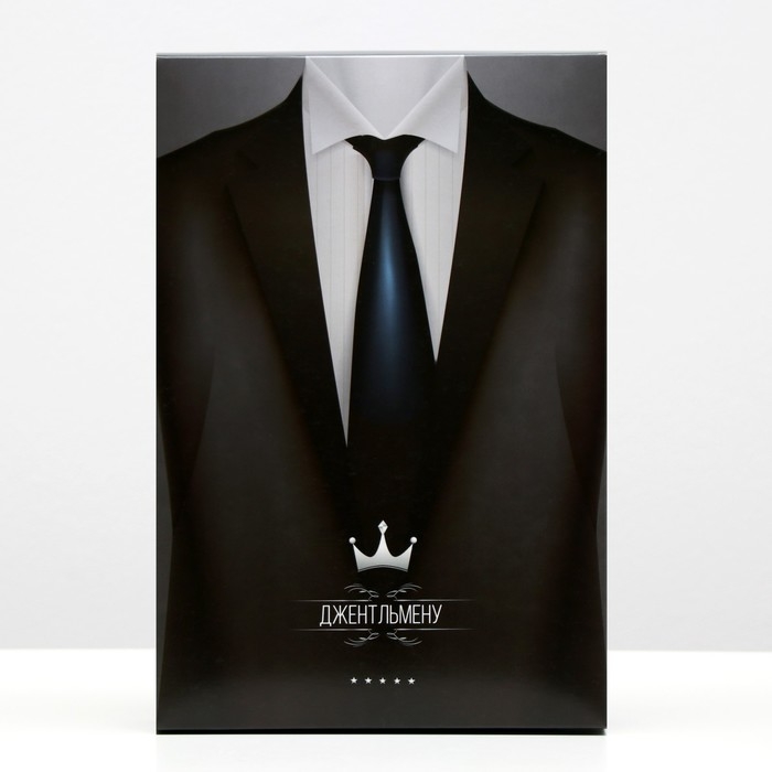 Коробка подарочная, крышка-дно, сборная Коробка подарочная, крышка-дно, сборная "Джентльмен", 30 х 20 х 7 см