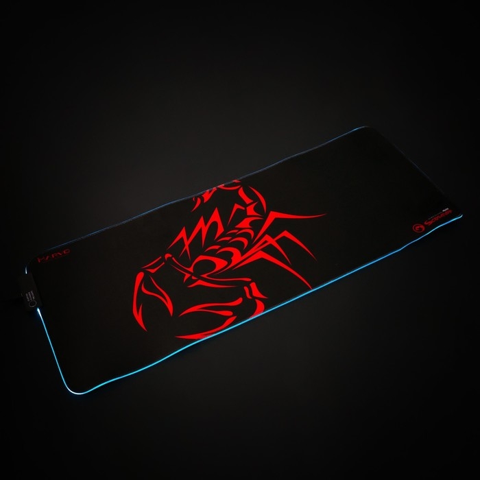 Коврик для мыши MARVO MG010, игровой, 800x305x4 мм, подсветка, чёрный Коврик для мыши MARVO MG010, игровой, 800x305x4 мм, подсветка, чёрный