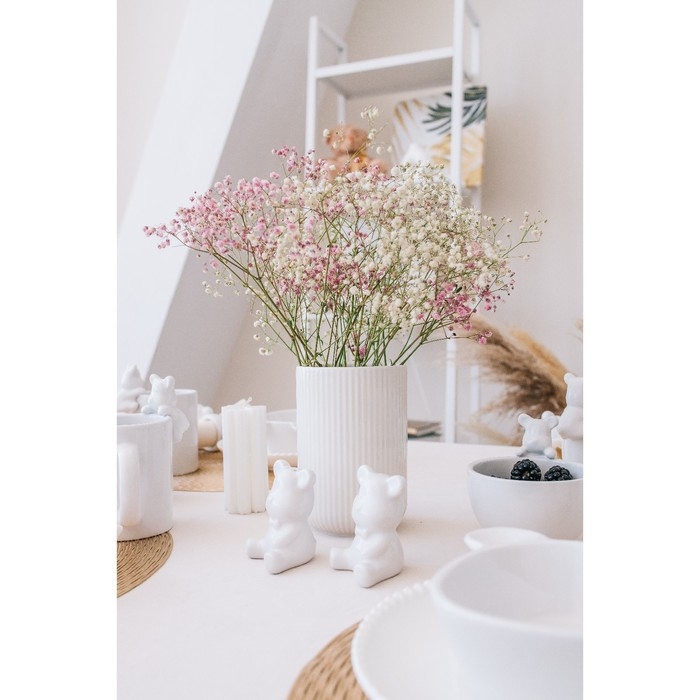 Набор для специй Доляна «Стильный мишка», 2 предмета: солонка 30 мл, перечница 30 мл, цвет белый Набор для специй Доляна «Стильный мишка», 2 предмета: солонка 30 мл, перечница 30 мл, цвет белый