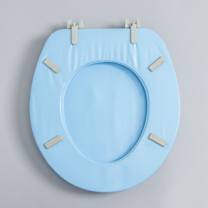 Сиденье для унитаза с крышкой,Росспласт, 43×37 см, мягкое, голубое, МИКС Сиденье для унитаза с крышкой,Росспласт, 43×37 см, мягкое, голубое, МИКС