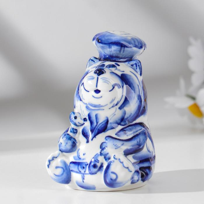 Сувенир «Кот повар», 5 см, гжель Сувенир «Кот повар», 5 см, гжель