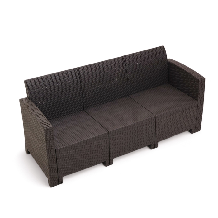 Диван садовый Бора 3-х местный 172 х 66 х 76 см, венге Диван садовый Бора 3-х местный 172 х 66 х 76 см, венге