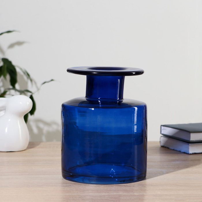 Ваза  Ваза "Берлинская лазурь" бутыл.декор 21х15см, диаметр отверстия 6 см