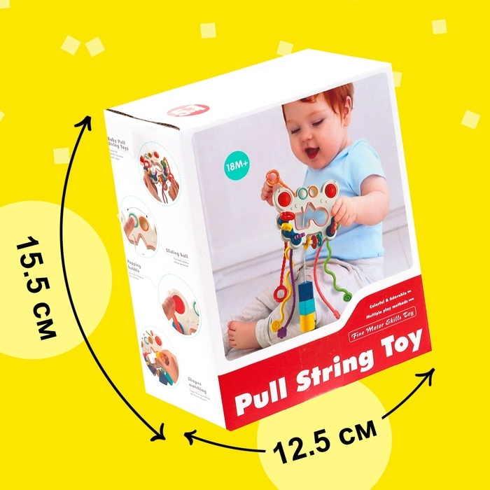 Игрушка развивающая для малышей «Крабик», тянучка с сортером Игрушка развивающая для малышей «Крабик», тянучка с сортером