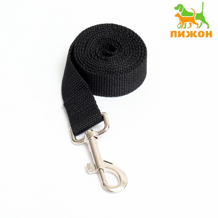 Поводок 1,2 м х 2,5 см, чёрный Поводок 1,2 м х 2,5 см, чёрный