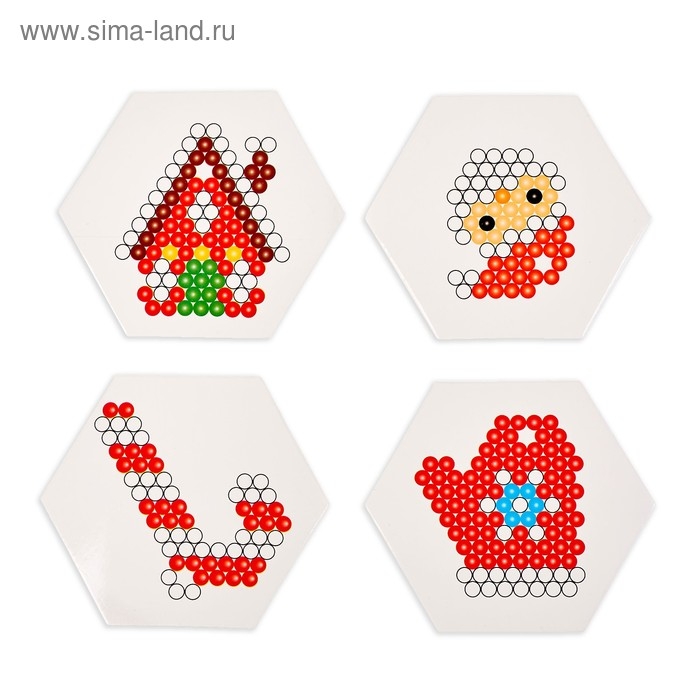 Аквамозаика «Дед Мороз с домиком», брелоки Аквамозаика «Дед Мороз с домиком», брелоки